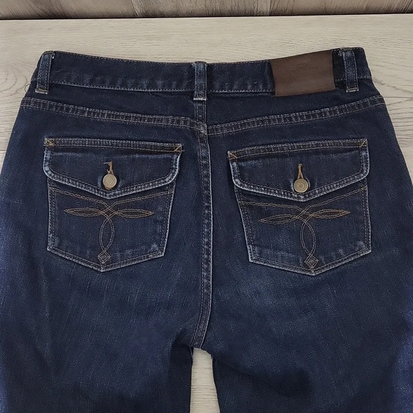 LRL Ralph Lauren Womens 2 Classic Bootcut Dark Wash Denim Blue Jeans Casual - Picture 8 of 10